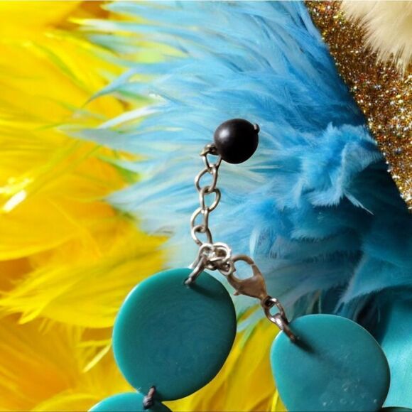 NECKLACE AFRICAN SEED Hand Crafted TURQUOISE/GREEN SILVER clasp 18" HAND MADE - Picture 4 of 9